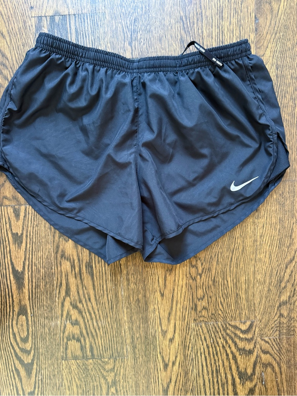 Nike Women's Black Athletic Running Shorts with Reflective Swoosh